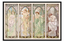 Gerahmter Kunstdruck Die Vier Tageszeiten, 1899