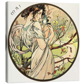 Canvas print  The Months - May (Mai) - Alfons Mucha