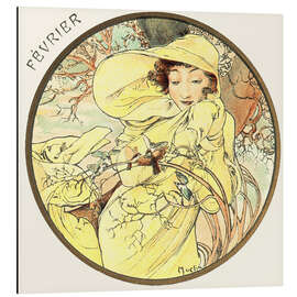 Magnettafel Die Monate - Februar (Février)