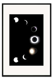 Gerahmter Kunstdruck Sonnenfinsternis Verlauf 2006