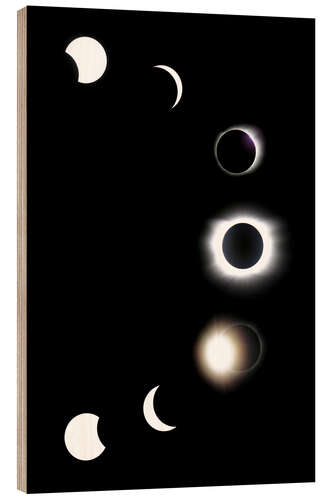 Wood print solar eclipse 2006