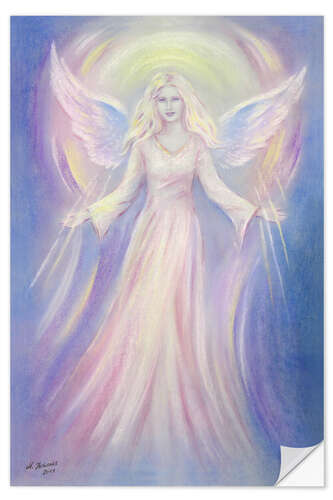 Selvklebende plakat Light and Love - angel painting