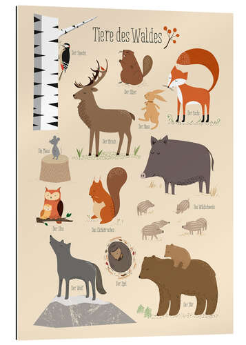 Galleriataulu Woodland Animals (German)