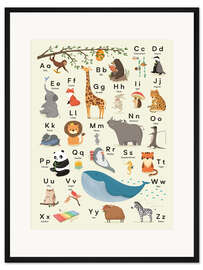 Gerahmter Kunstdruck Das Tieralphabet