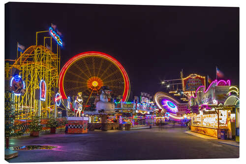 Leinwandbild Der Hamburger Dom Jahrmarkt