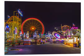 Foam board print The Hamburg Cathedral Funfair