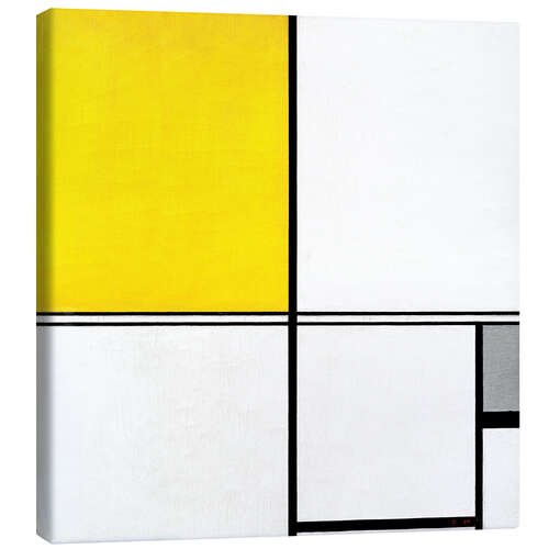 Canvas print Double Line and Yellow