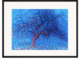 Gerahmter Kunstdruck Der rote Baum