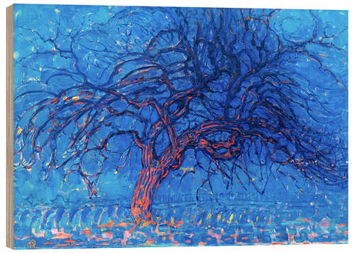 Tableau en bois Arbre rouge