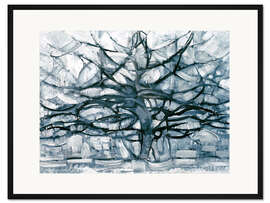 Gerahmter Kunstdruck Grauer Baum - Piet Mondrian