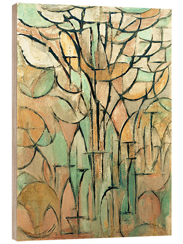 Tableau en bois The trees