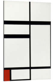 Magnettafel Komposition mit Rot, Schwarz und Weiß