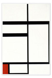 Wall print  Composition with Red, Black and White - Piet Mondrian