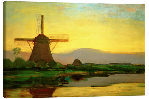 Canvas-taulu Oostzijd Mill In The Evening