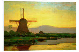 Magnettafel Oostzijder Mühle am Abend