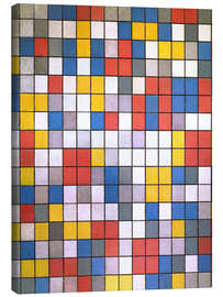 Canvas-taulu Composition with grid 9: Checkerboard Composition with Bright Colors