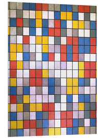 Foam board print Composition with grid 9: Checkerboard Composition with Bright Colors