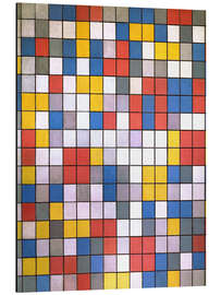 Magnettafel Komposition mit Gitter 9; Schachbrett mit hellen Farben