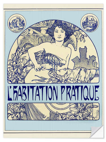 Selvklebende plakat L'Habitation Pratique