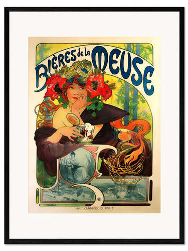Gerahmter Kunstdruck Bières de la Meuse I
