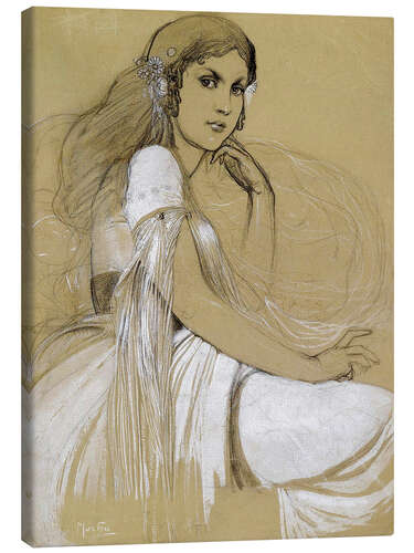 Canvas print Jaroslava Mucha, Portrait