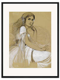 Gerahmter Kunstdruck Jaroslava Mucha, Portrait