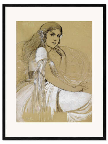 Kunsttryk i ramme Jaroslava Mucha, Portrait
