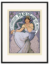 Gerahmter Kunstdruck Los Cigarrillos Paris Maquette, brunette