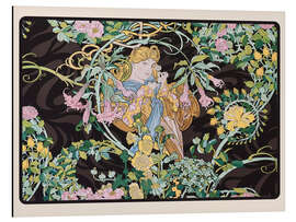 Magnettafel Dame mit Gänseblümchen