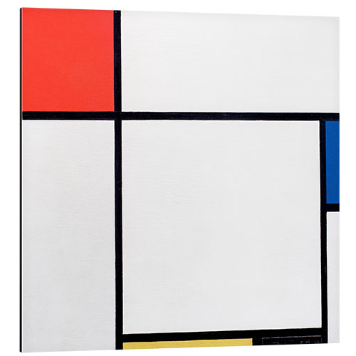 Cuadro de aluminio Composition Red, Blue, Yellow, Black