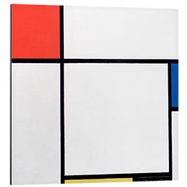 Cuadro de aluminio Composition Red, Blue, Yellow, Black