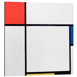 Magnettafel Komposition Rot, Blau, Gelb, Schwarz