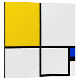 Magnettafel Komposition mit Blau und Gelb