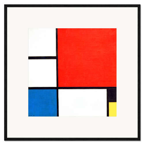 Framed art print Composition II in Red, Blue, and Yellow