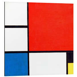 Magnettafel Komposition II mit Rot, Blau und Gelb