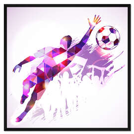 Gerahmter Kunstdruck Fußball-Torhüter