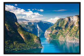 Gerahmter Kunstdruck Norwegen - Aurlandsfjord