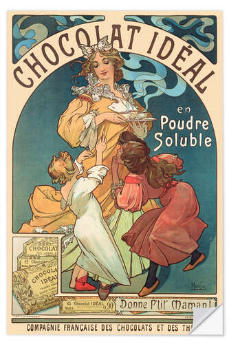 Selvklebende plakat Chocolat idéal