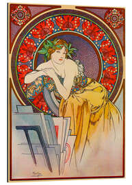 Magnettafel Frau mit Bildersammlung