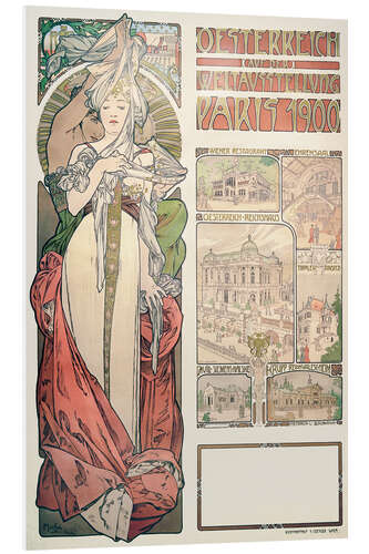 Foam board print Austria World exhibition, 1900