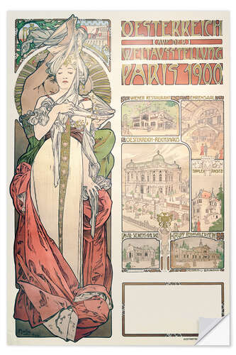 Selvklebende plakat Austria World exhibition, 1900