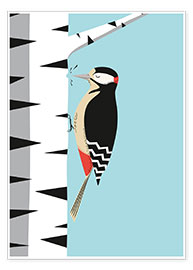 Wall print  Woodpecker - Sandy Lohß