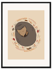 Gerahmter Kunstdruck Igel