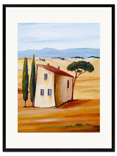Framed art print Tuscany modern