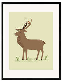 Ingelijste kunstdruk Deer