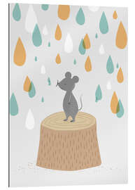 Galleritryck Mouse in the Colourful Rain