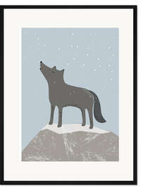 Gerahmter Kunstdruck Wolf
