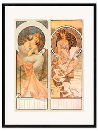 Gerahmter Kunstdruck Kalender Champagne