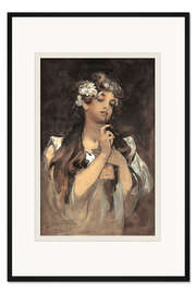 Gerahmter Kunstdruck Studie einer Frau