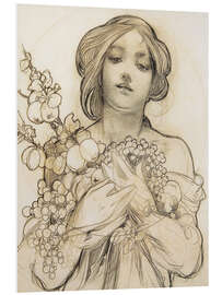 Foam board print Study of the Woman with Flowers